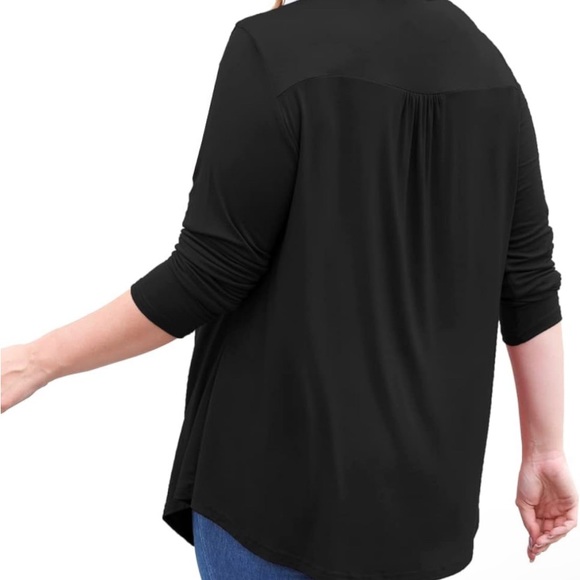 NWT 1XL Women's Plus Size Summer Tops Short Sleeve Lace Pleated Blouse Tunic - Picture 2 of 4